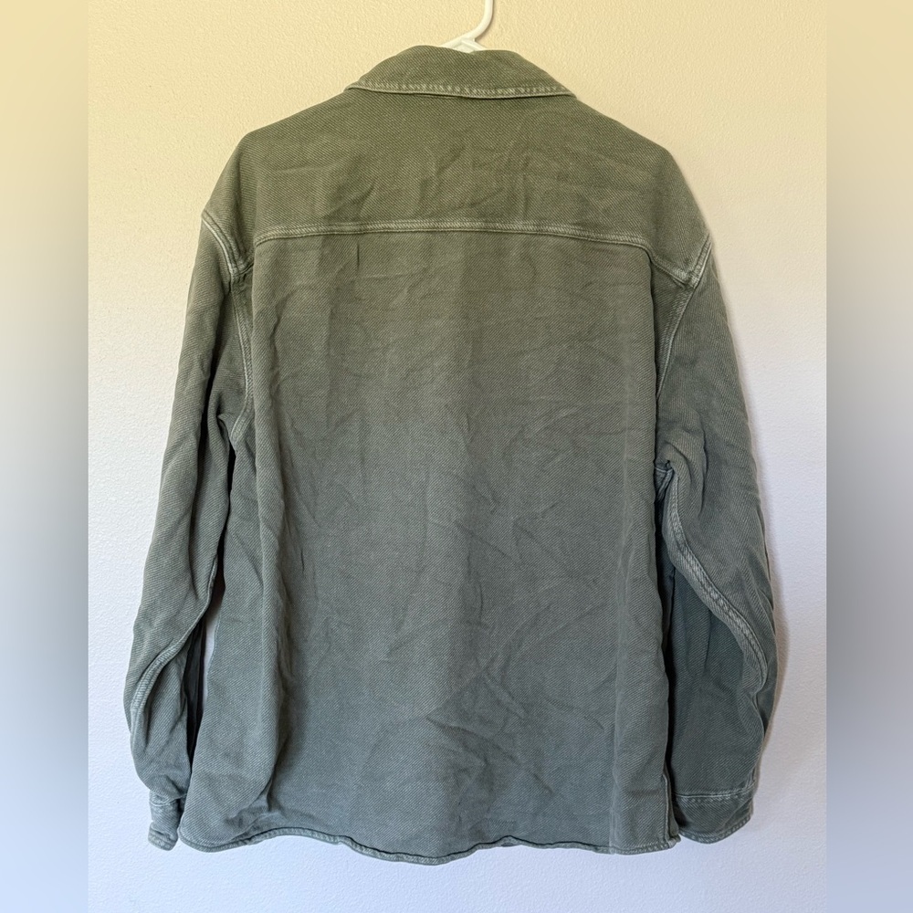American Eagle Textured Solid Flannel Shirt, Size XL - Picture 6 of 8